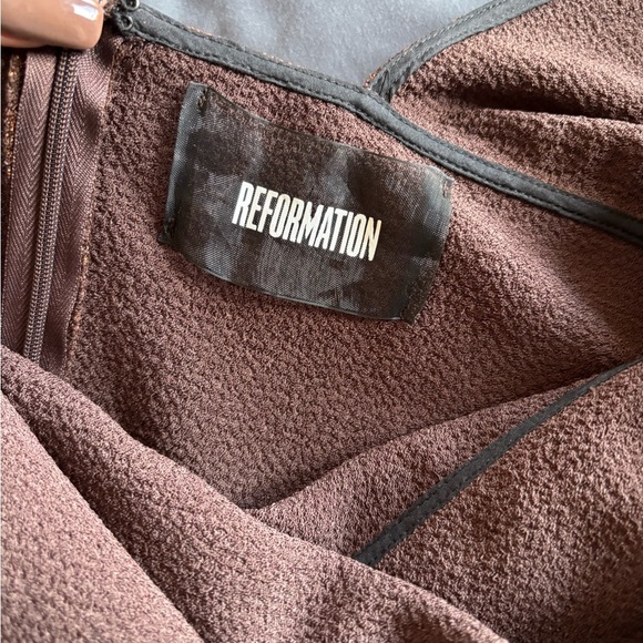 Reformation Mini Copper Open Back Dress Size S - Picture 8 of 9